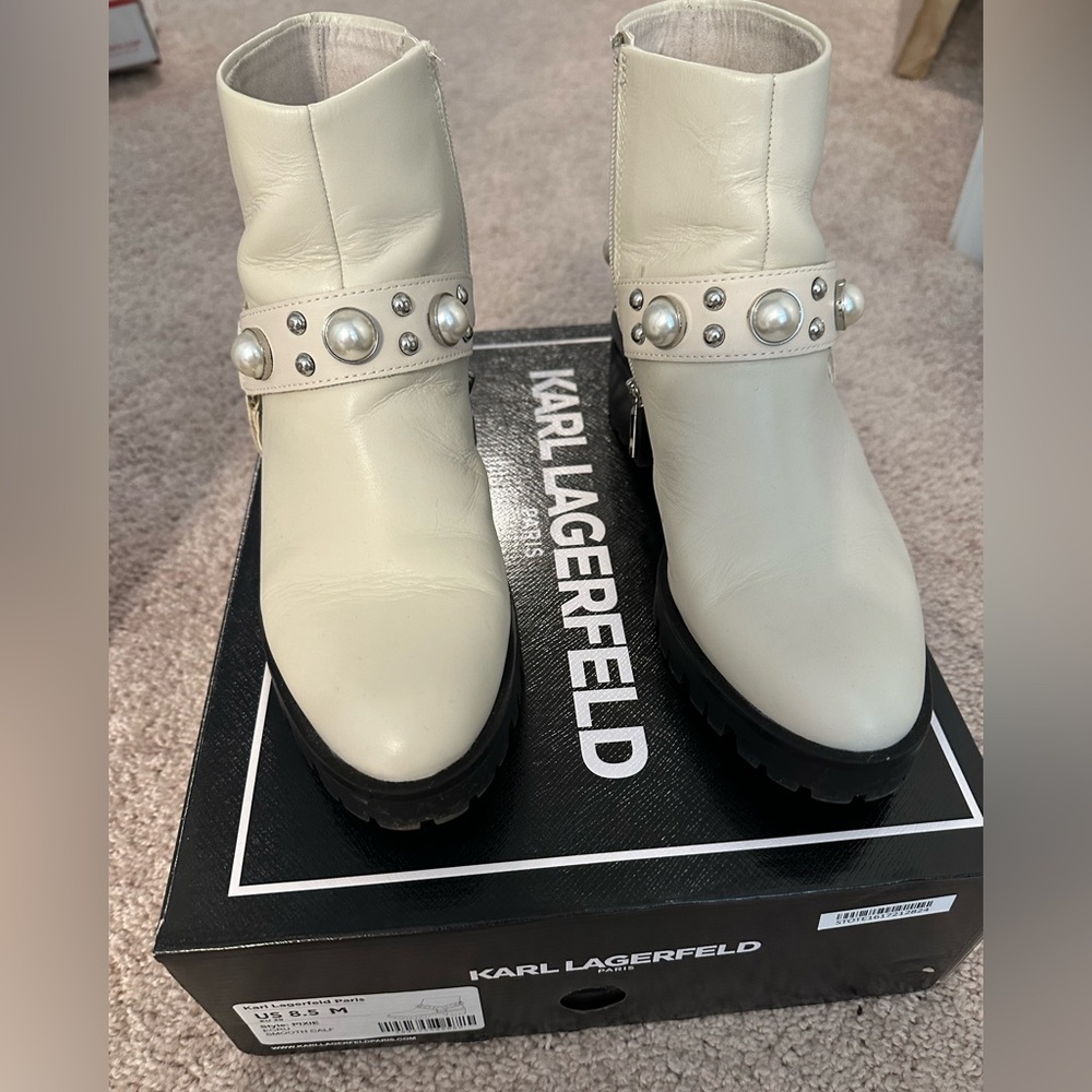 Karl Lagerfield Lug Sole Boots